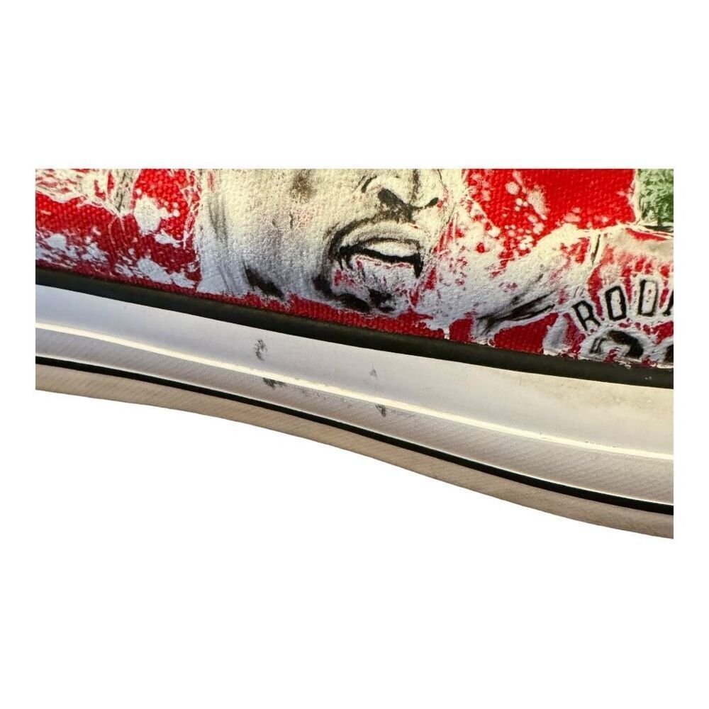 Dennis Rodman 91’ “All Out" Converse shoes red men’s size 15 women’s size 17 - Picture 3 of 11